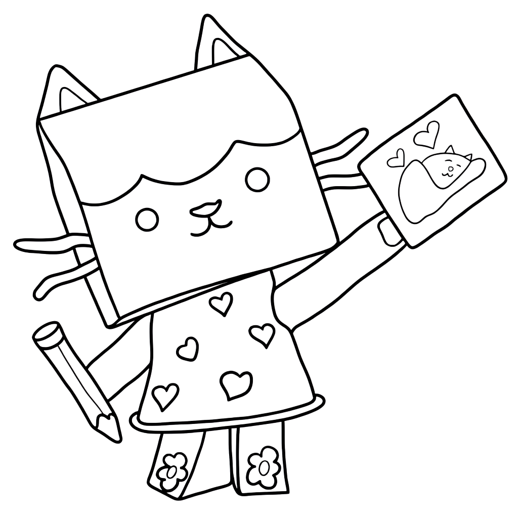 dessin gabby chat en couleur