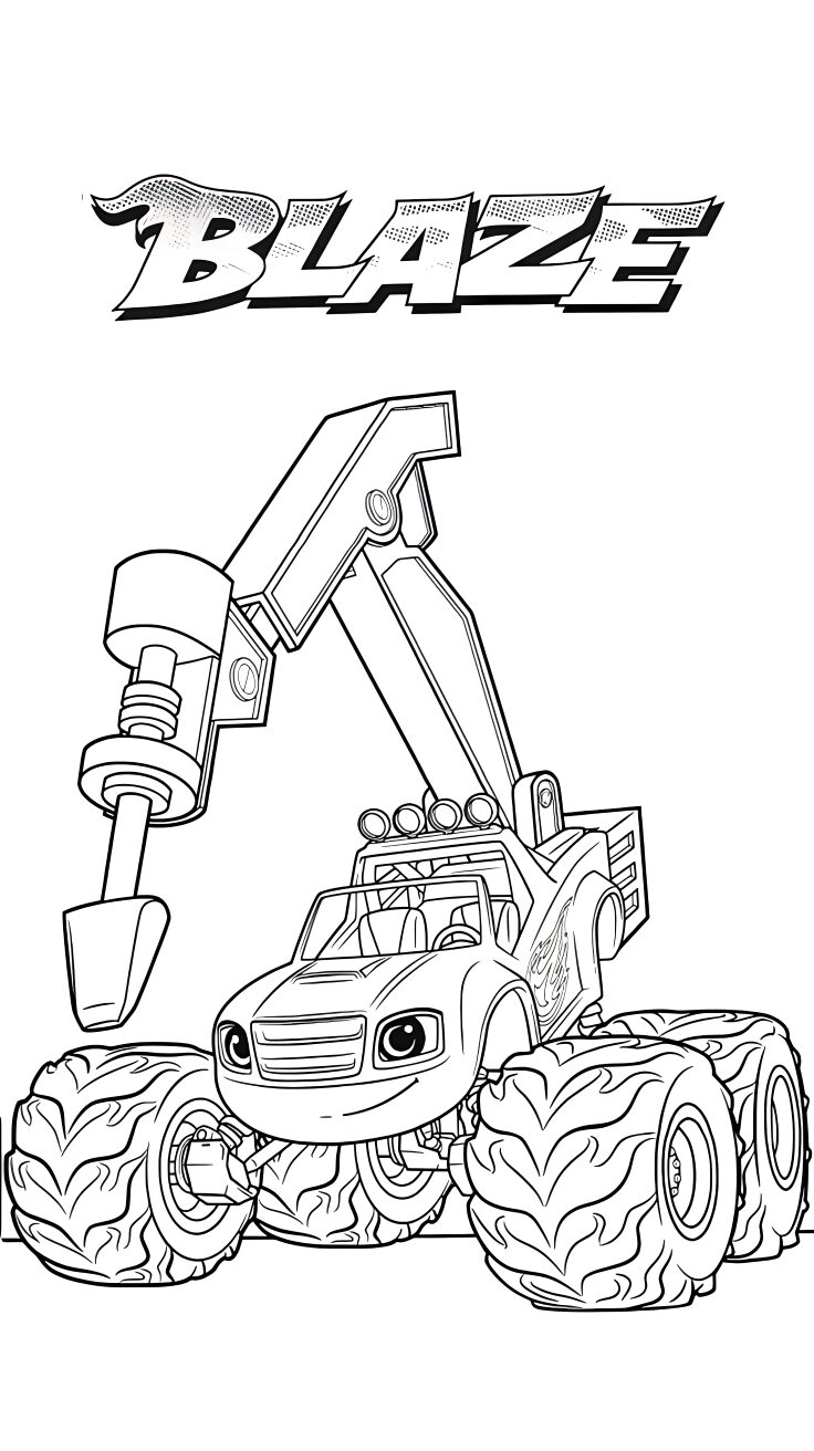 blaze coloriage a imprimer