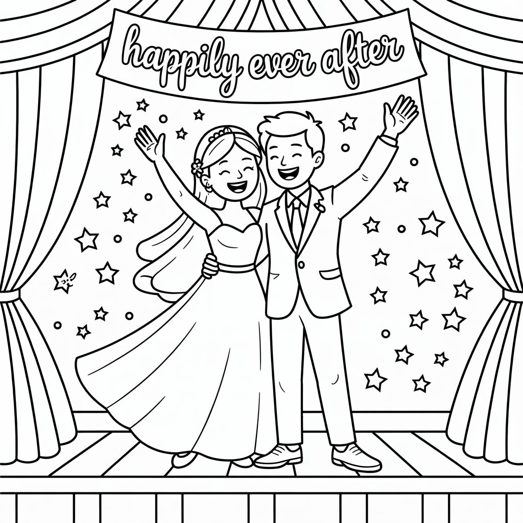 coloriage mariés imprimer