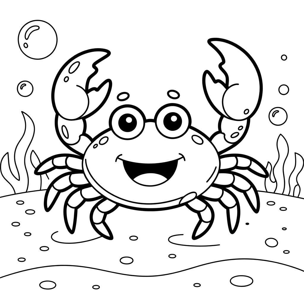 coloriage de crabe