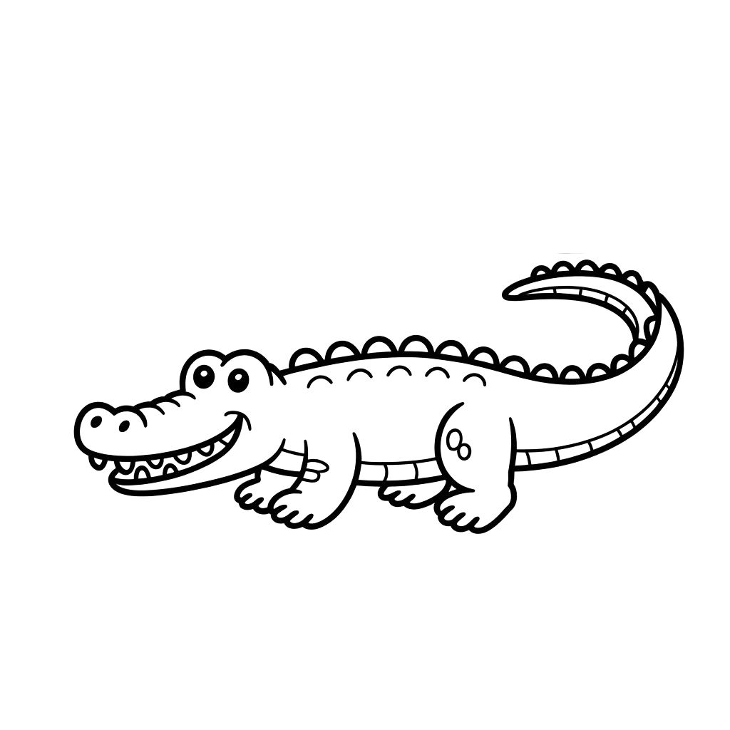 coloriage à imprimer crocodile