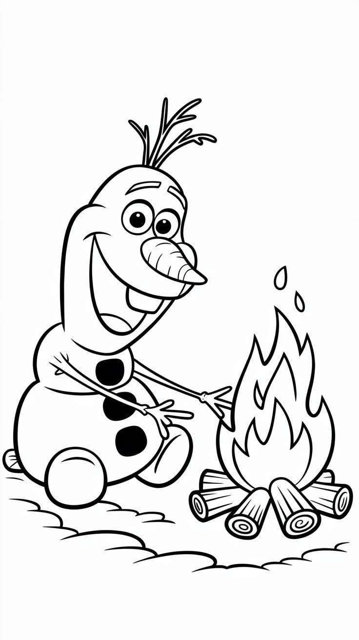 coloriage reine des neiges olaf