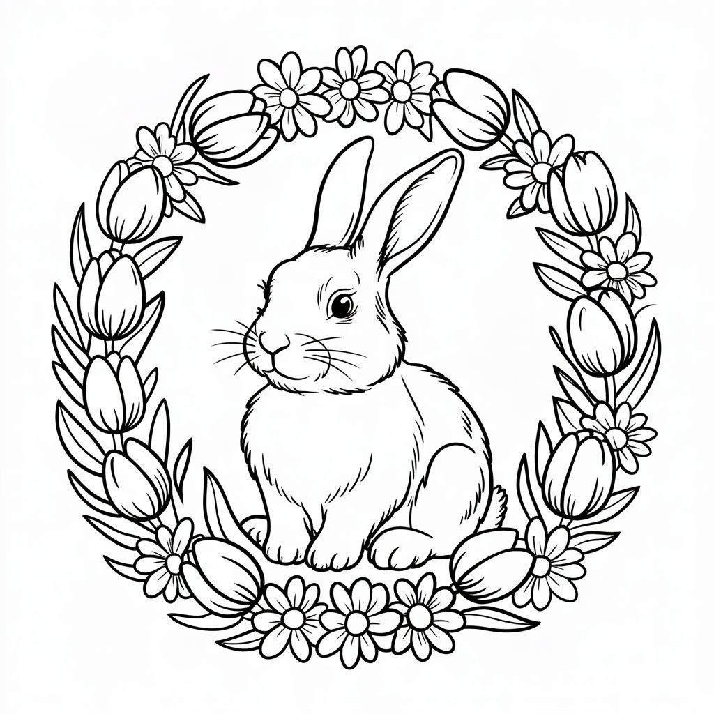 lapin de pâques dessin facile