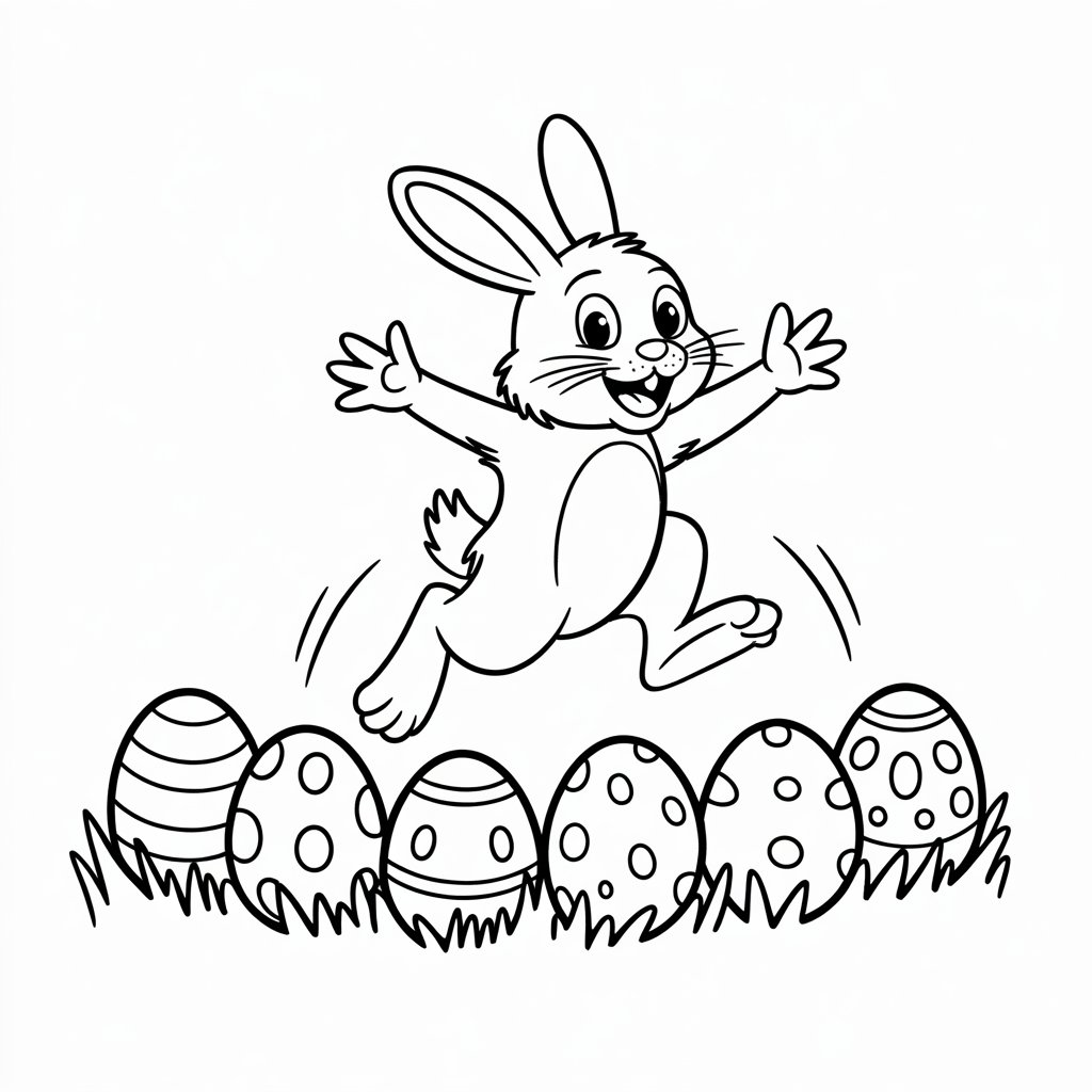 dessin lapin de pâques