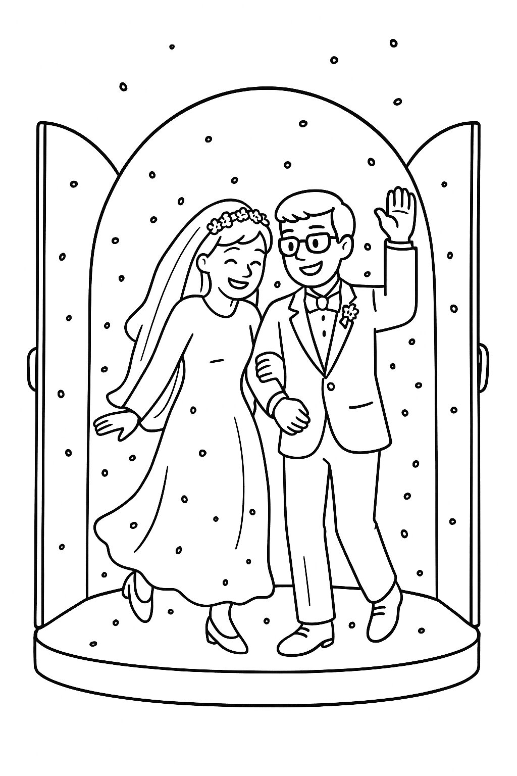 coloriage mariée