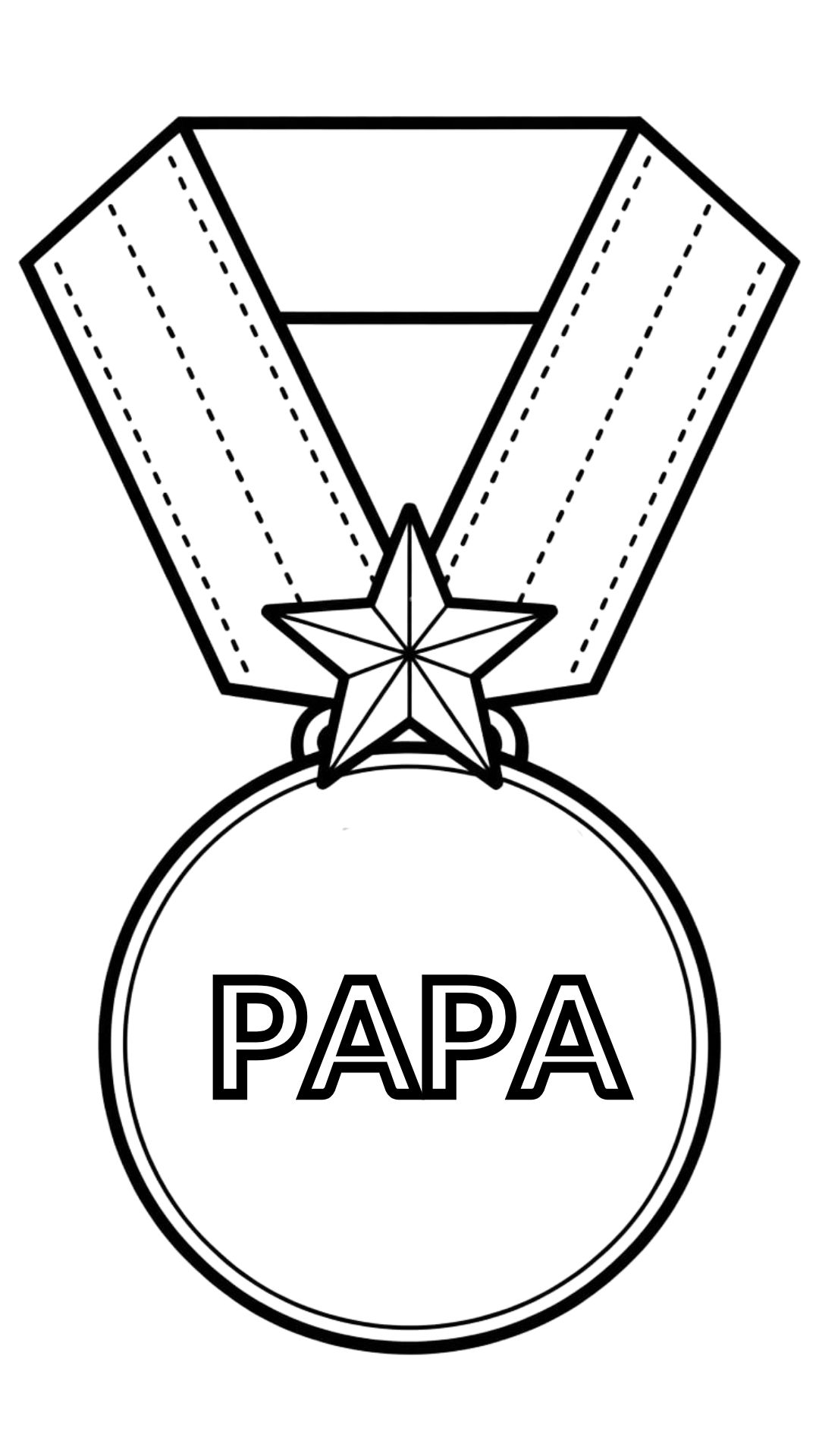 fête des pères coloriage