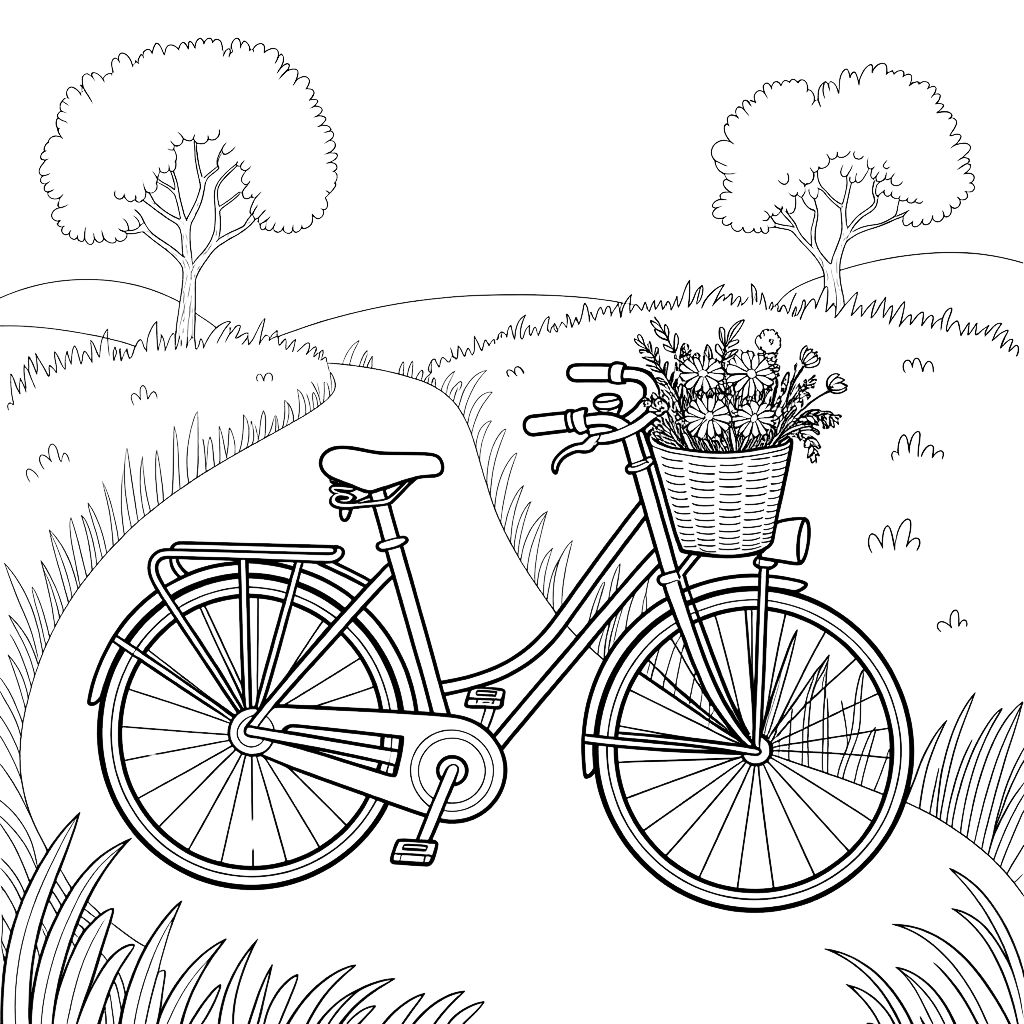 coloriage vélo maternelle