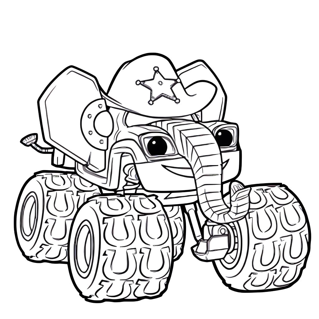 coloriage blaze et les monster machines