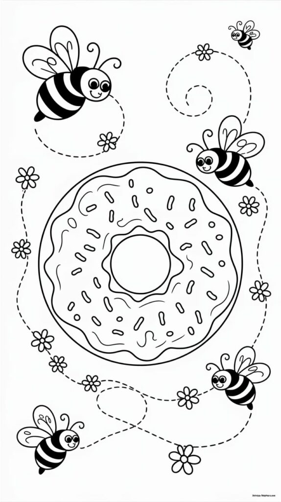 coloriage donuts à imprimer