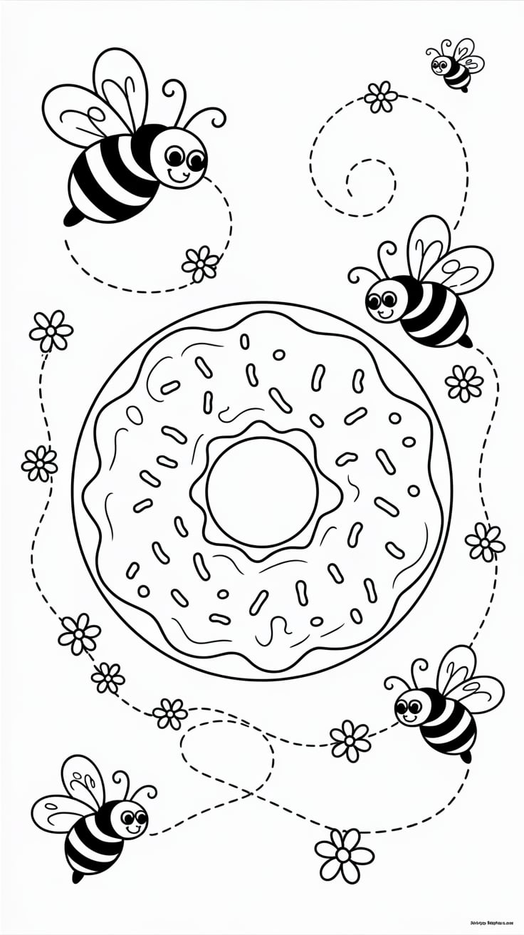 coloriage donuts à imprimer
