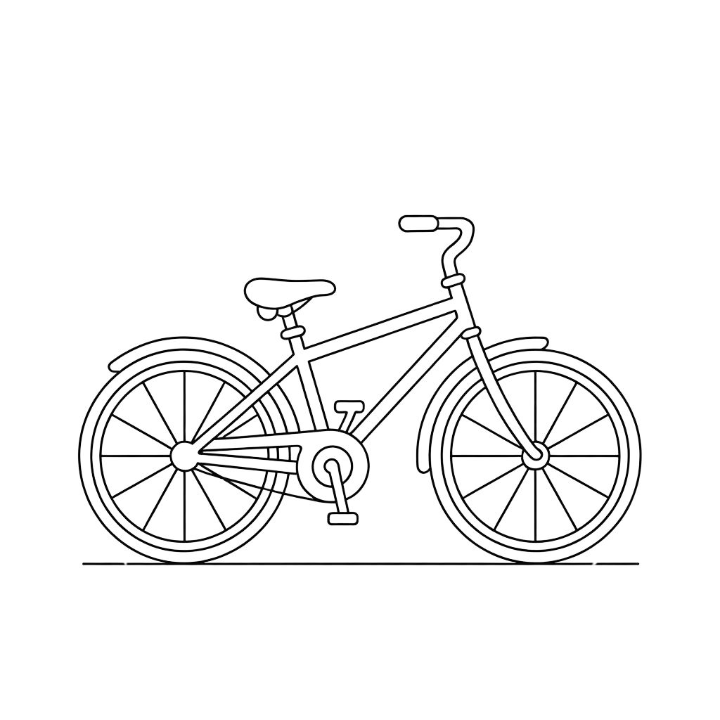 coloriage de vélo à imprimer