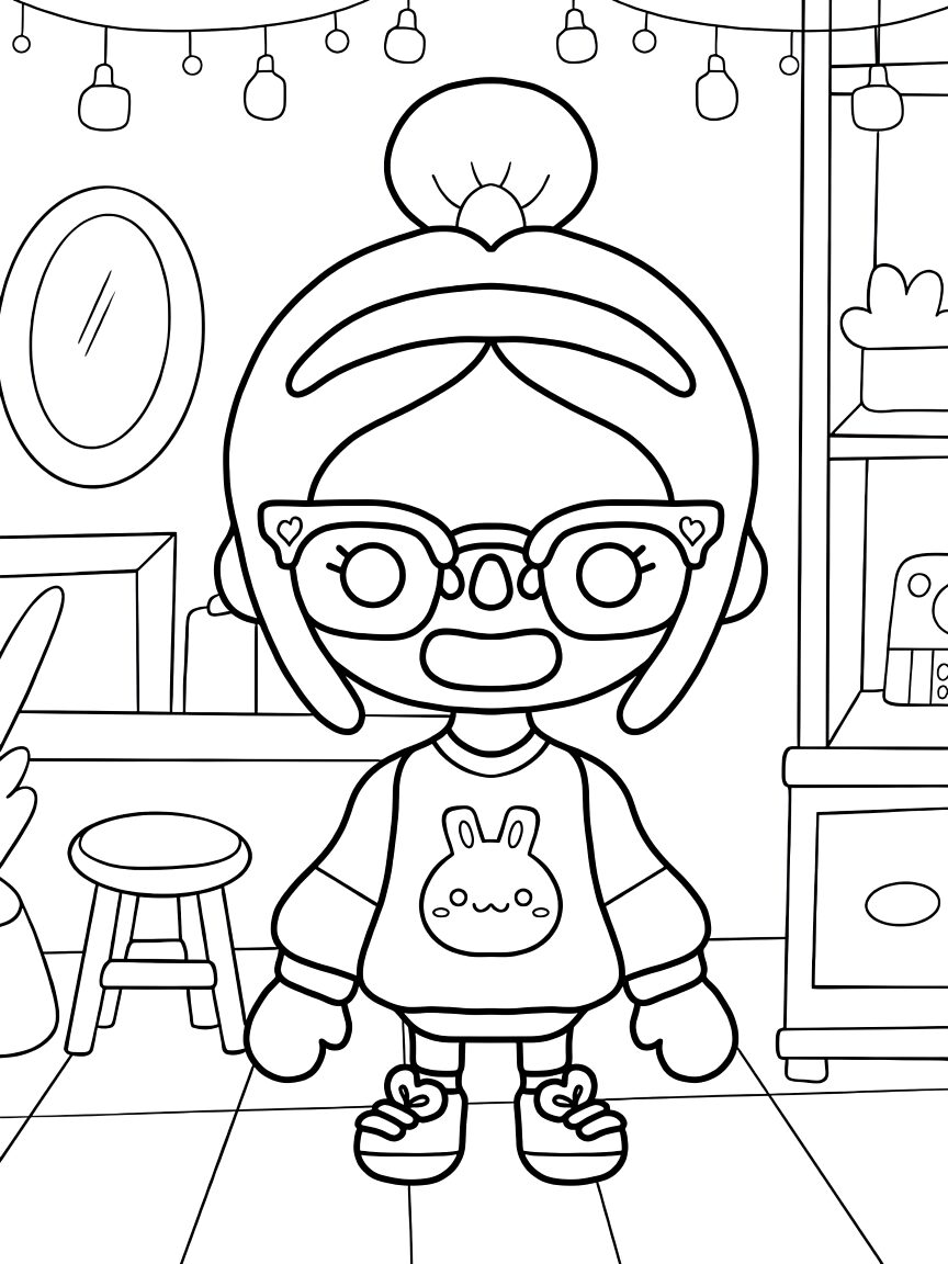 coloriage toca boca vetement