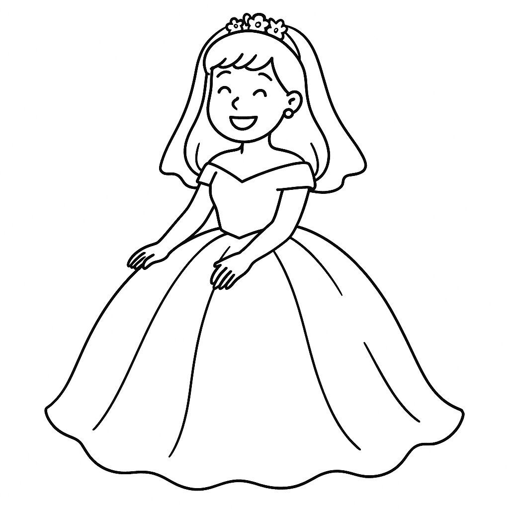 dessin de mariée