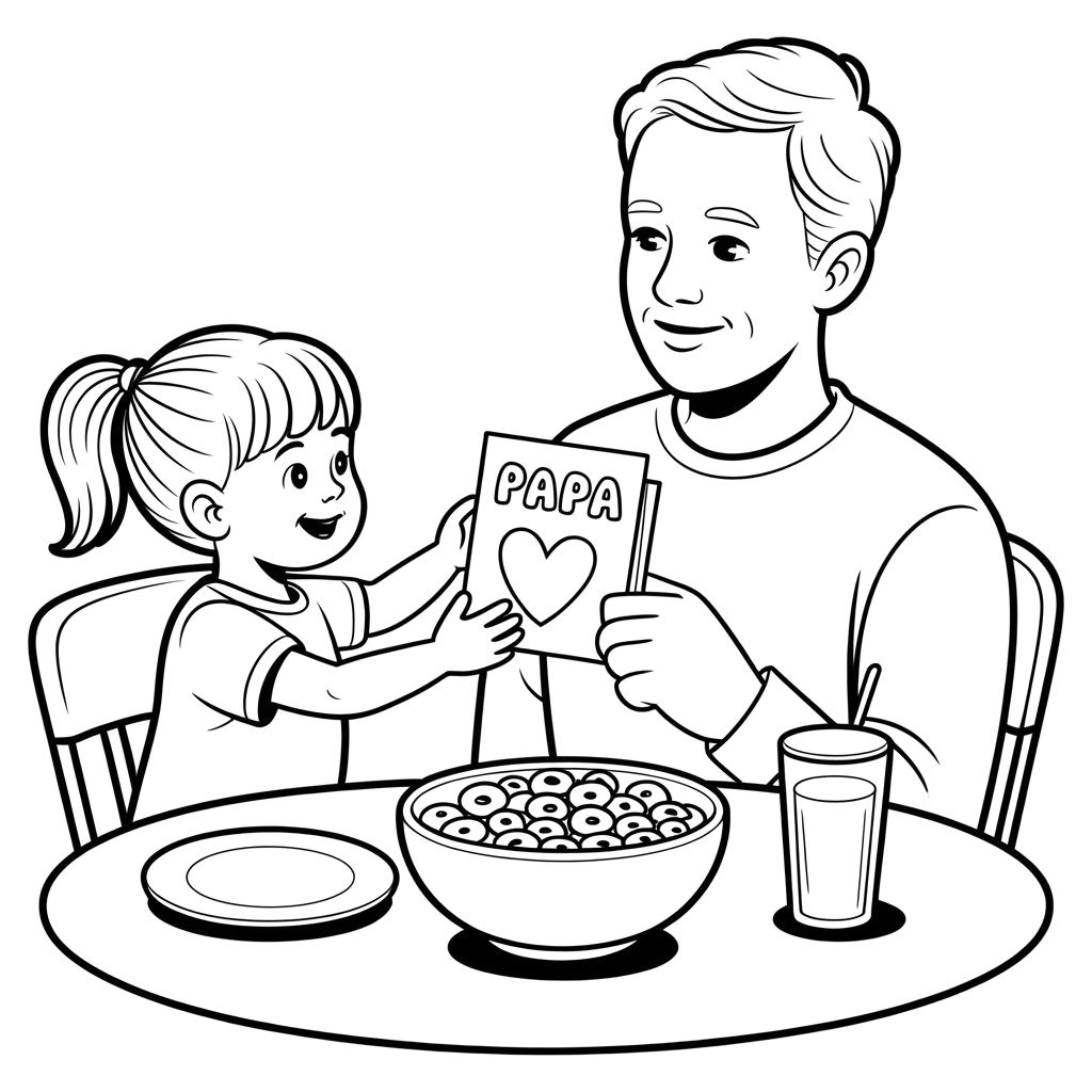 coloriage fête des pères maternelle