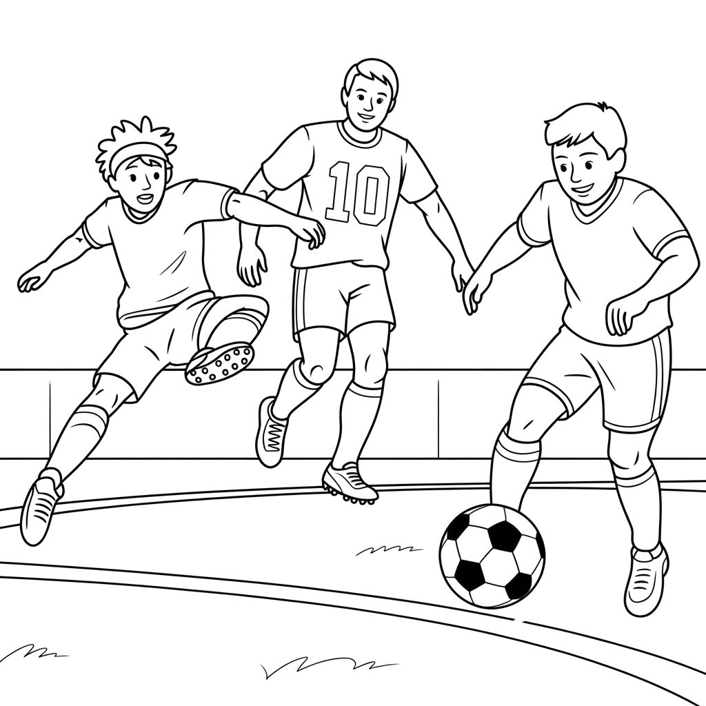 Coloriage joueur de foot à imprimer