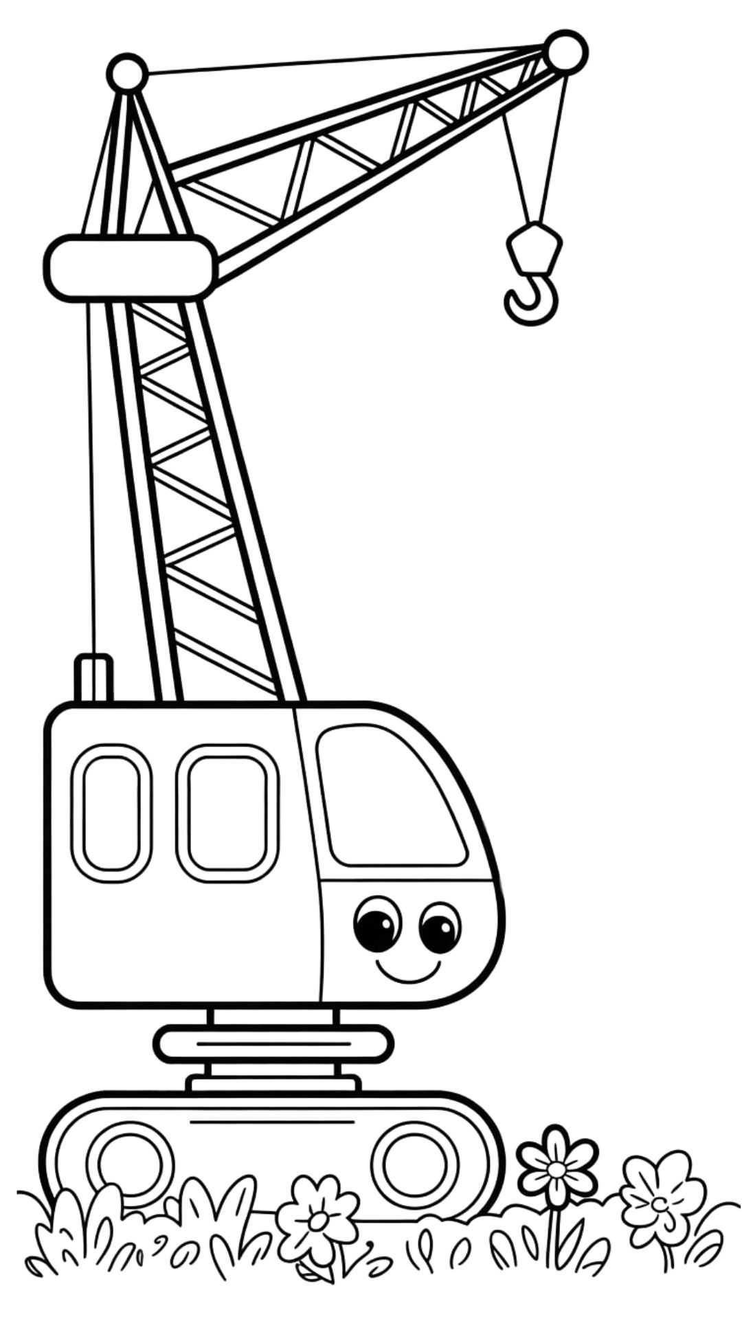 coloriage camion grue