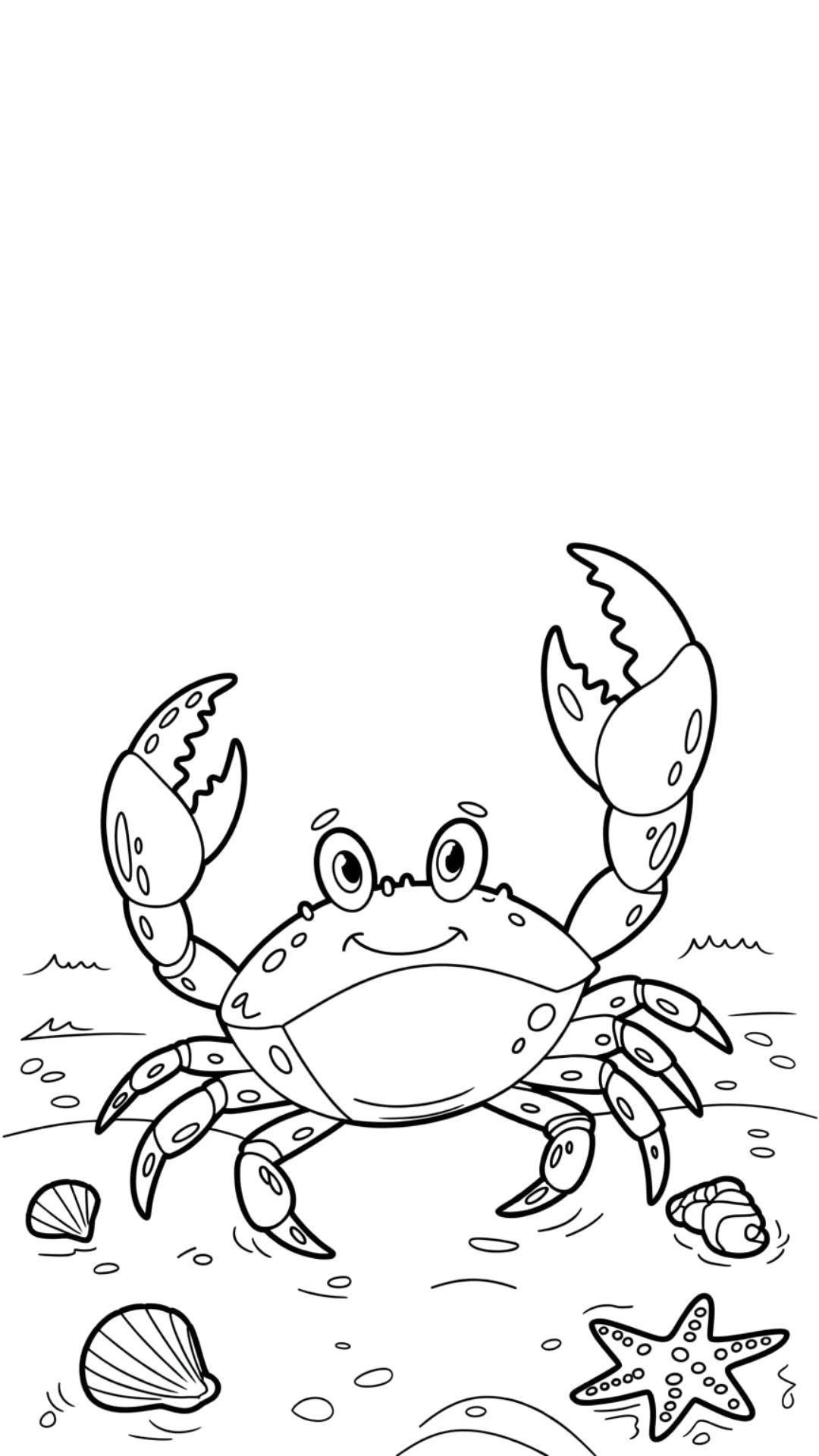 dessin crabe facile