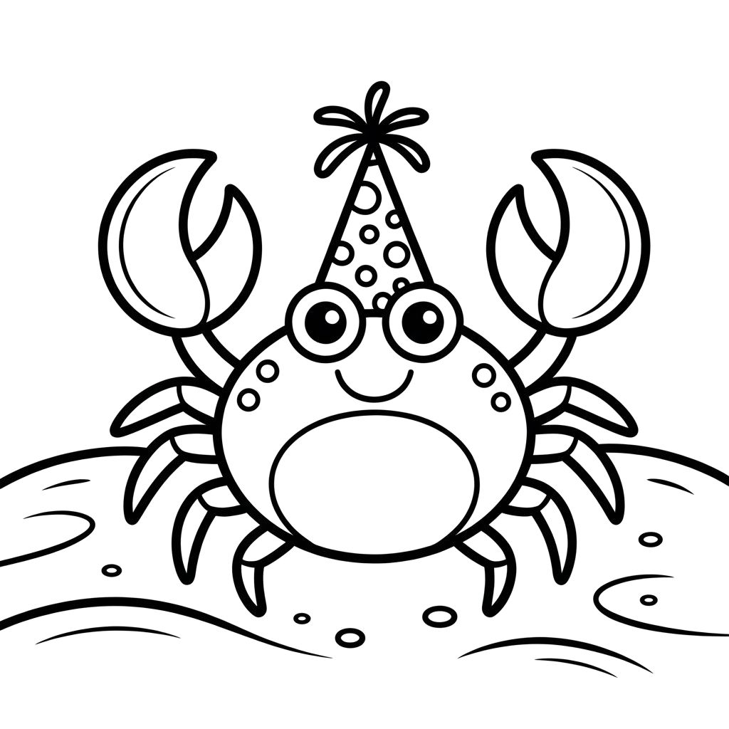 crabe coloriage couleur