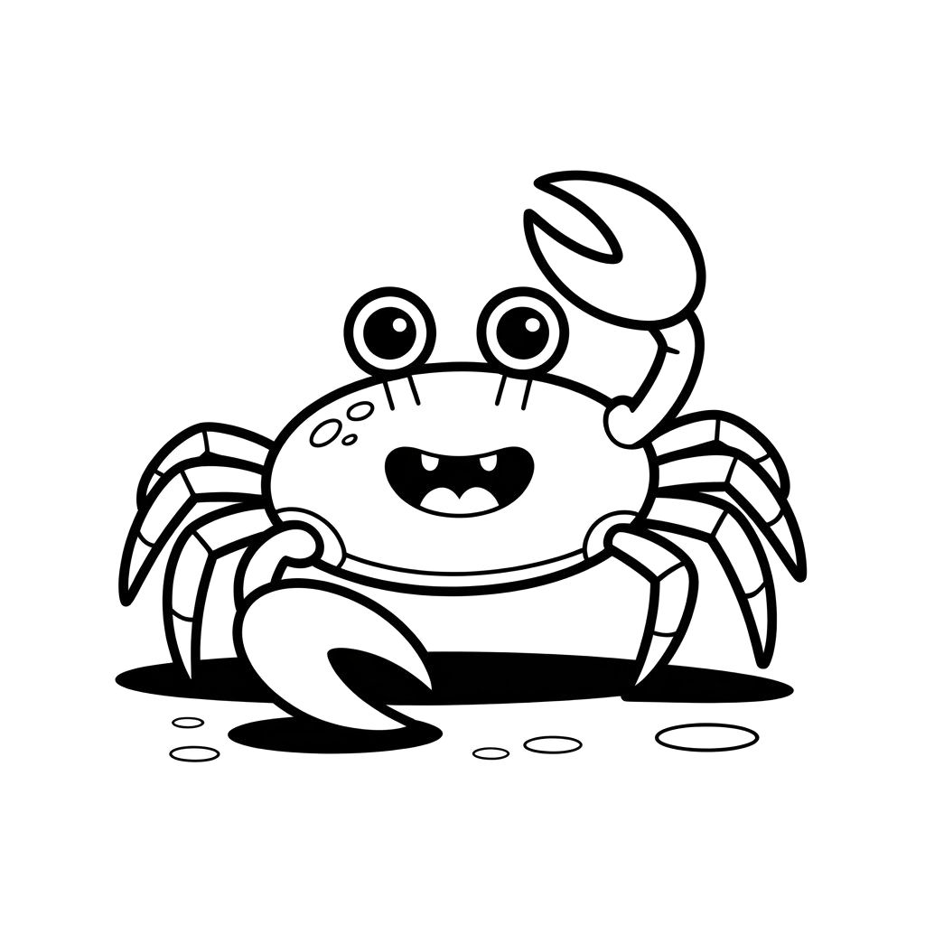 dessin crabe coloriage