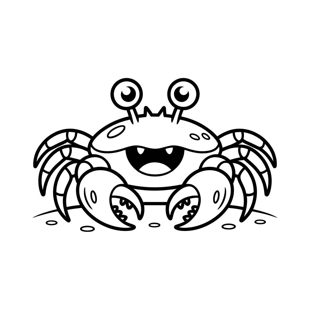 crabe dessin coloriage