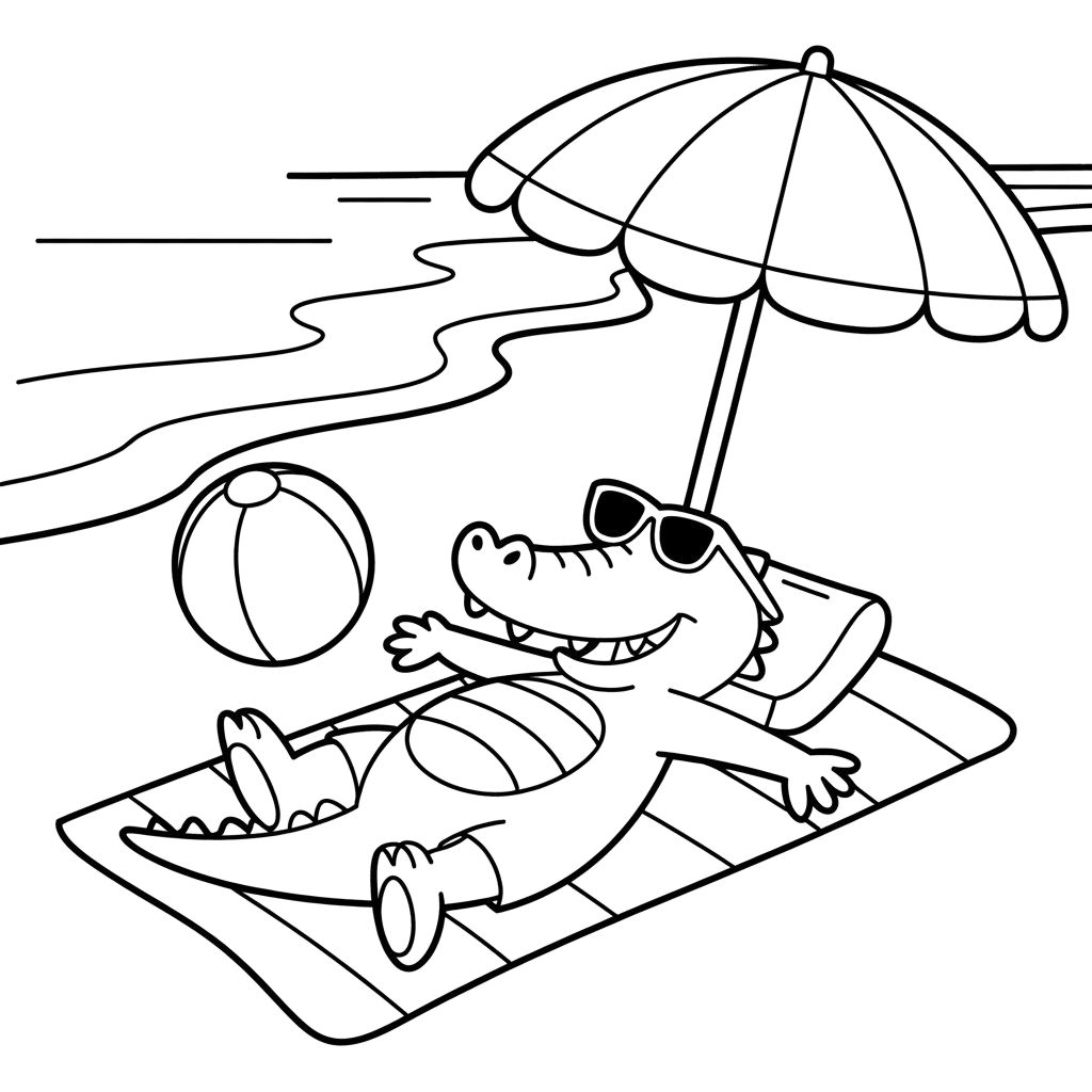 coloriage crocodile pdf