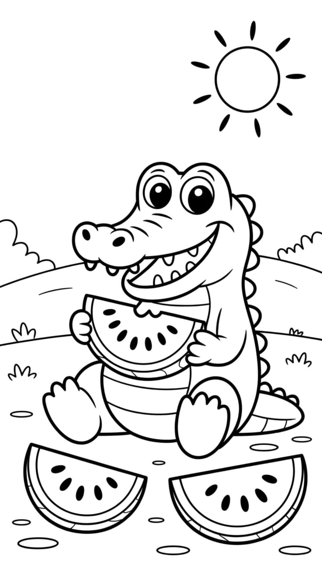 crocodile à colorier