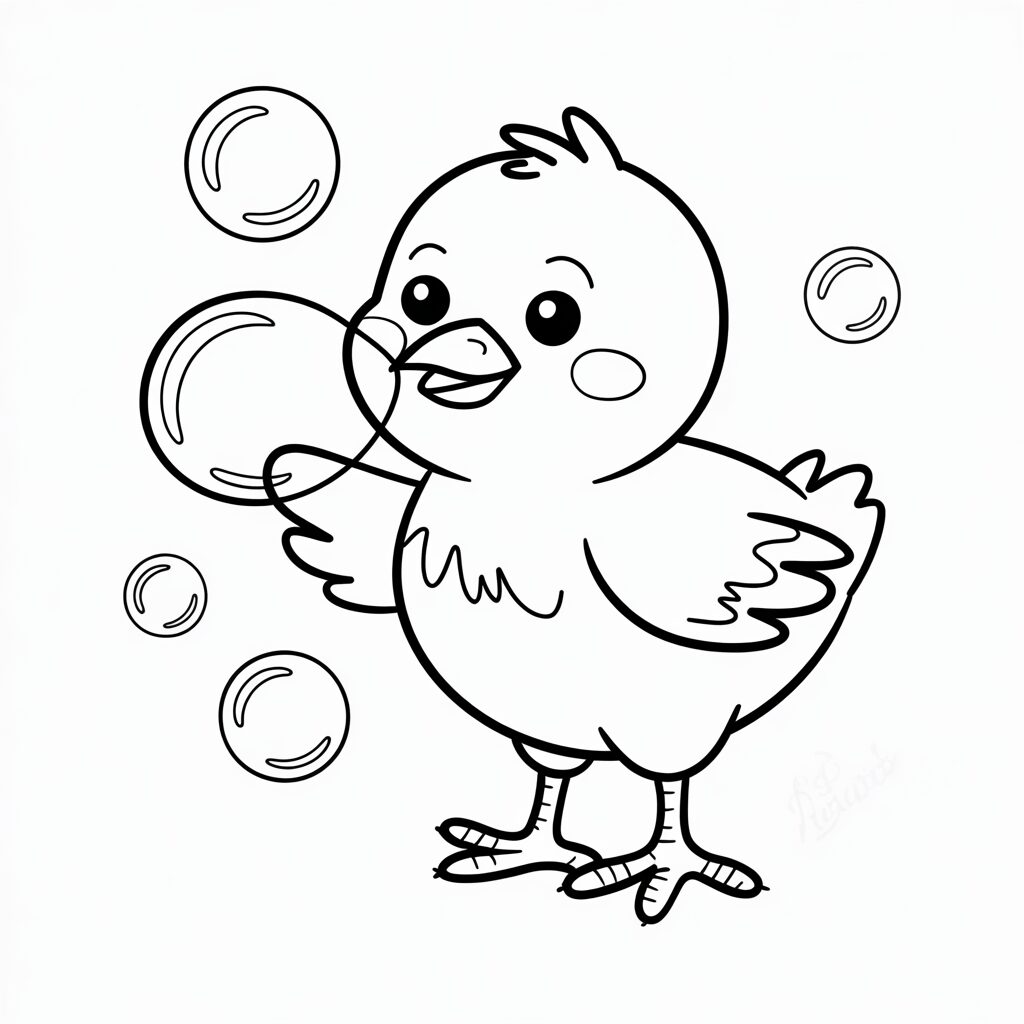 dessin poussin kawaii