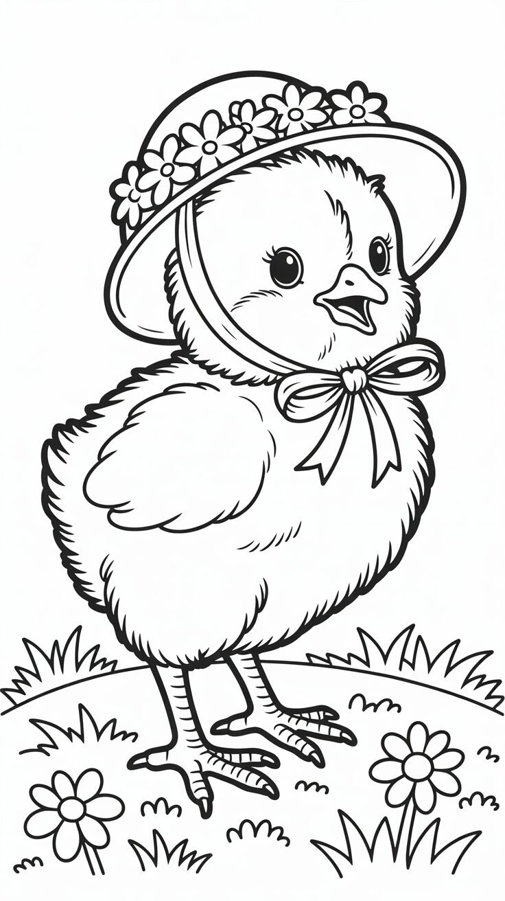 dessin facile poussin