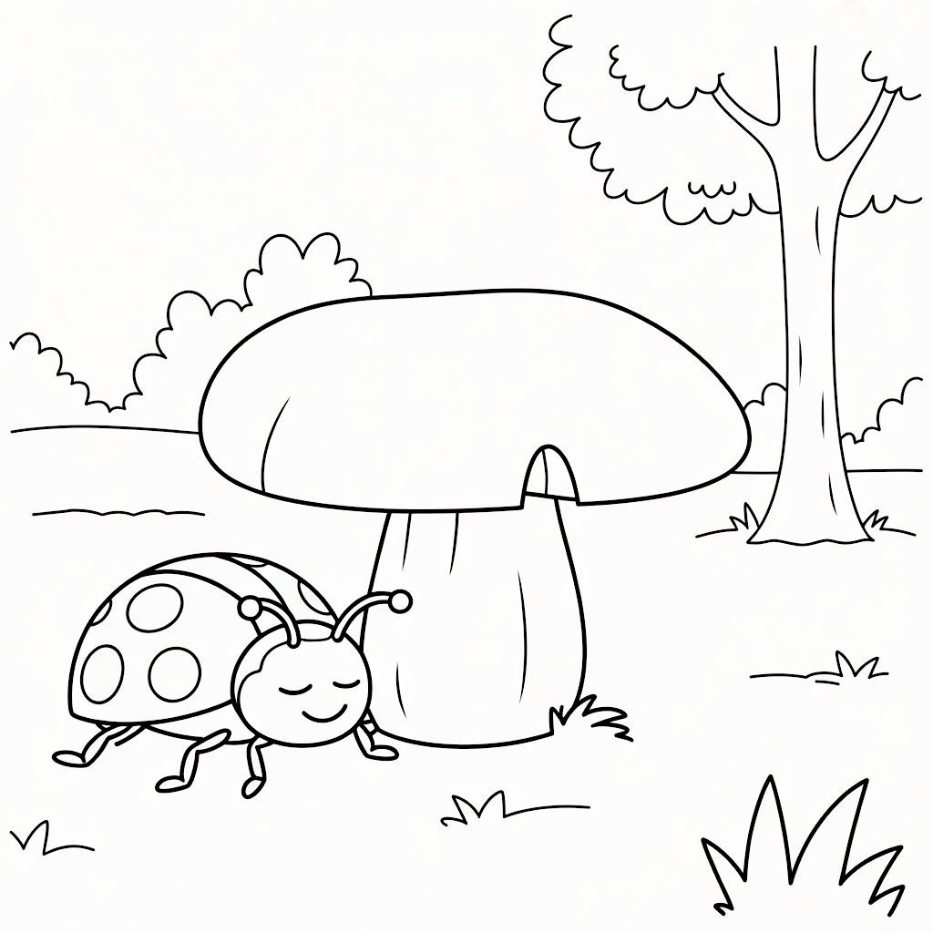 coloriage à imprimer coccinelle