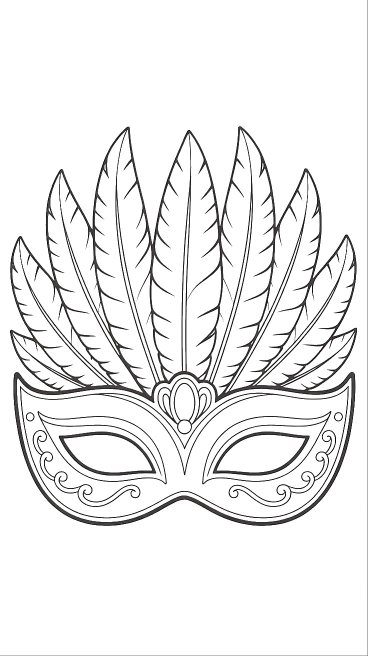 masque dessin carnaval