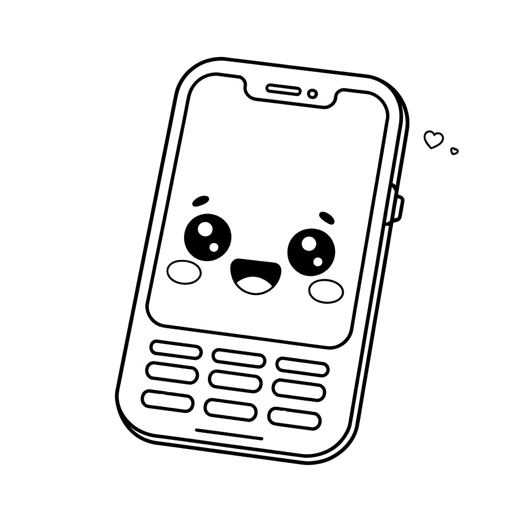 coloriage de téléphone portable
