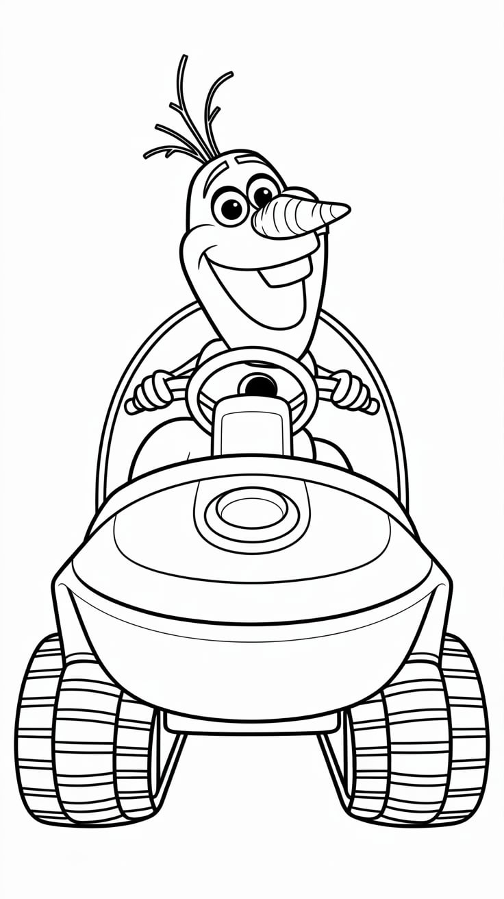 olaf reine des neiges coloriage