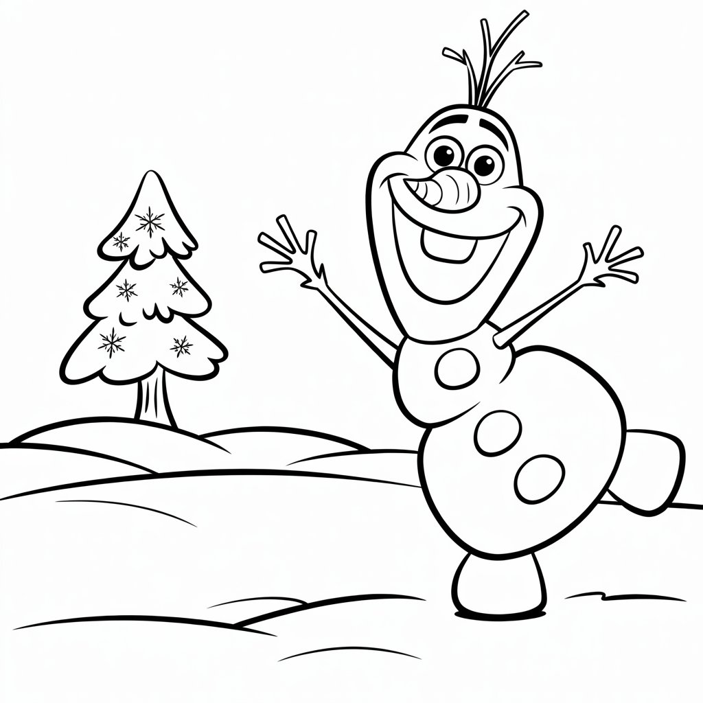 olaf coloriage