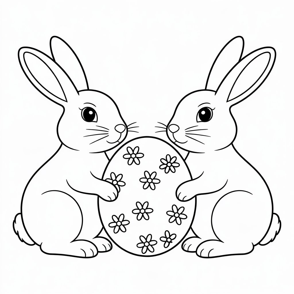 lapin pâques dessin