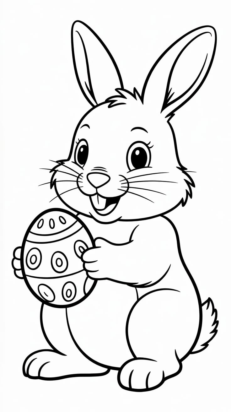 dessin animé le lapin de pâques