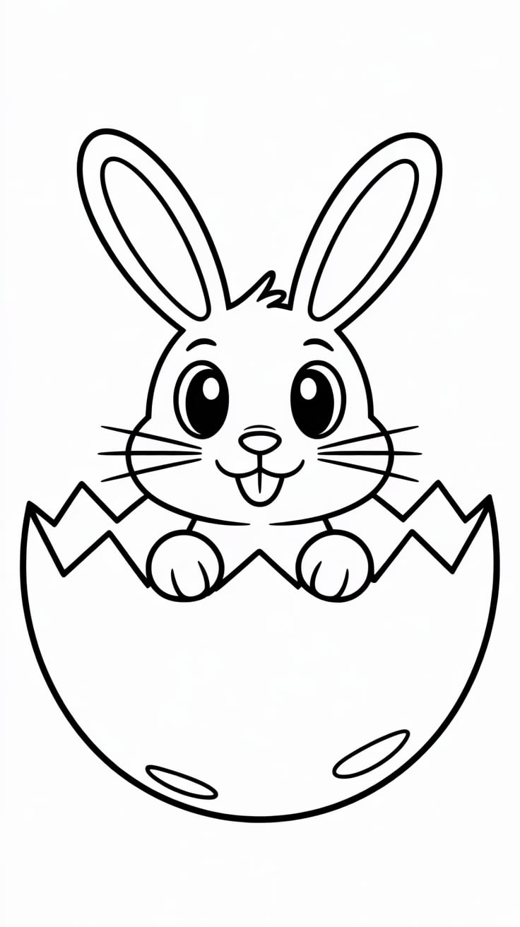 dessins de lapin de pâques