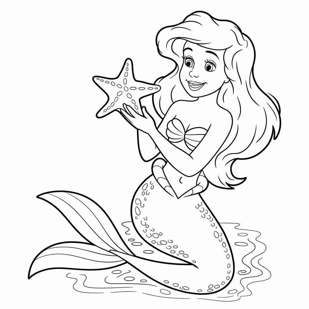 coloriage ariel à imprimer