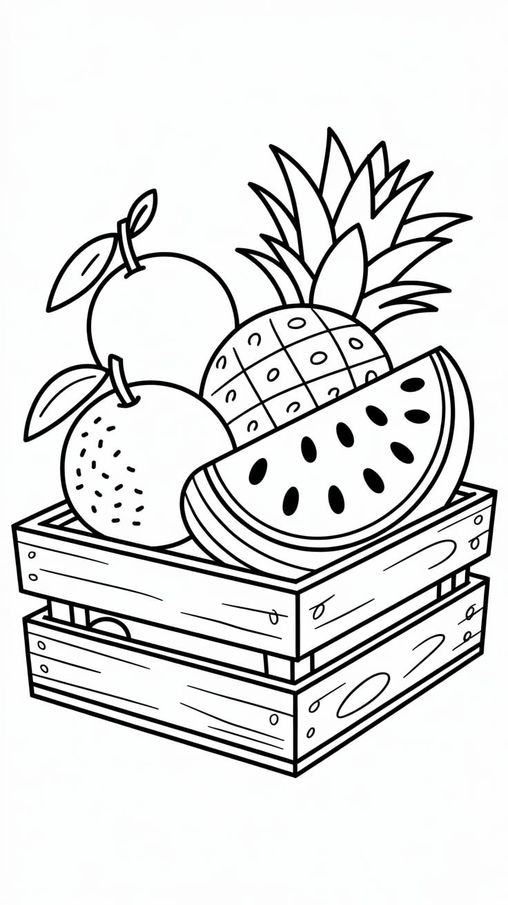 dessin fruits et légumes