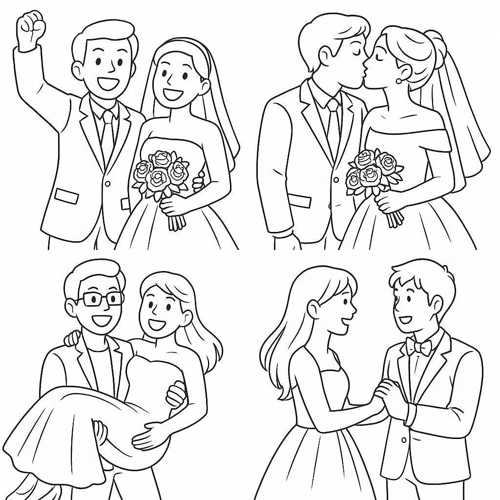 dessin mariée facile