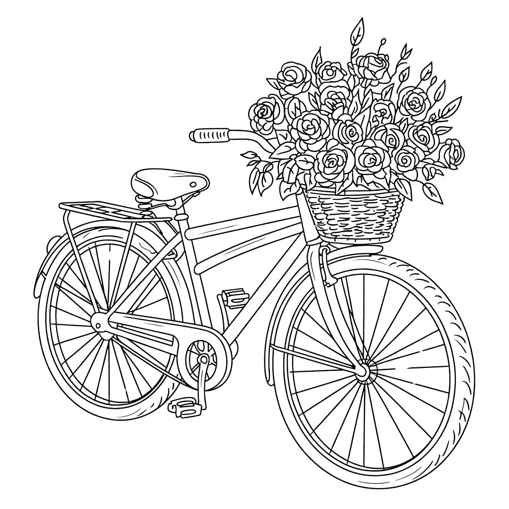 coloriage vélo a imprimer