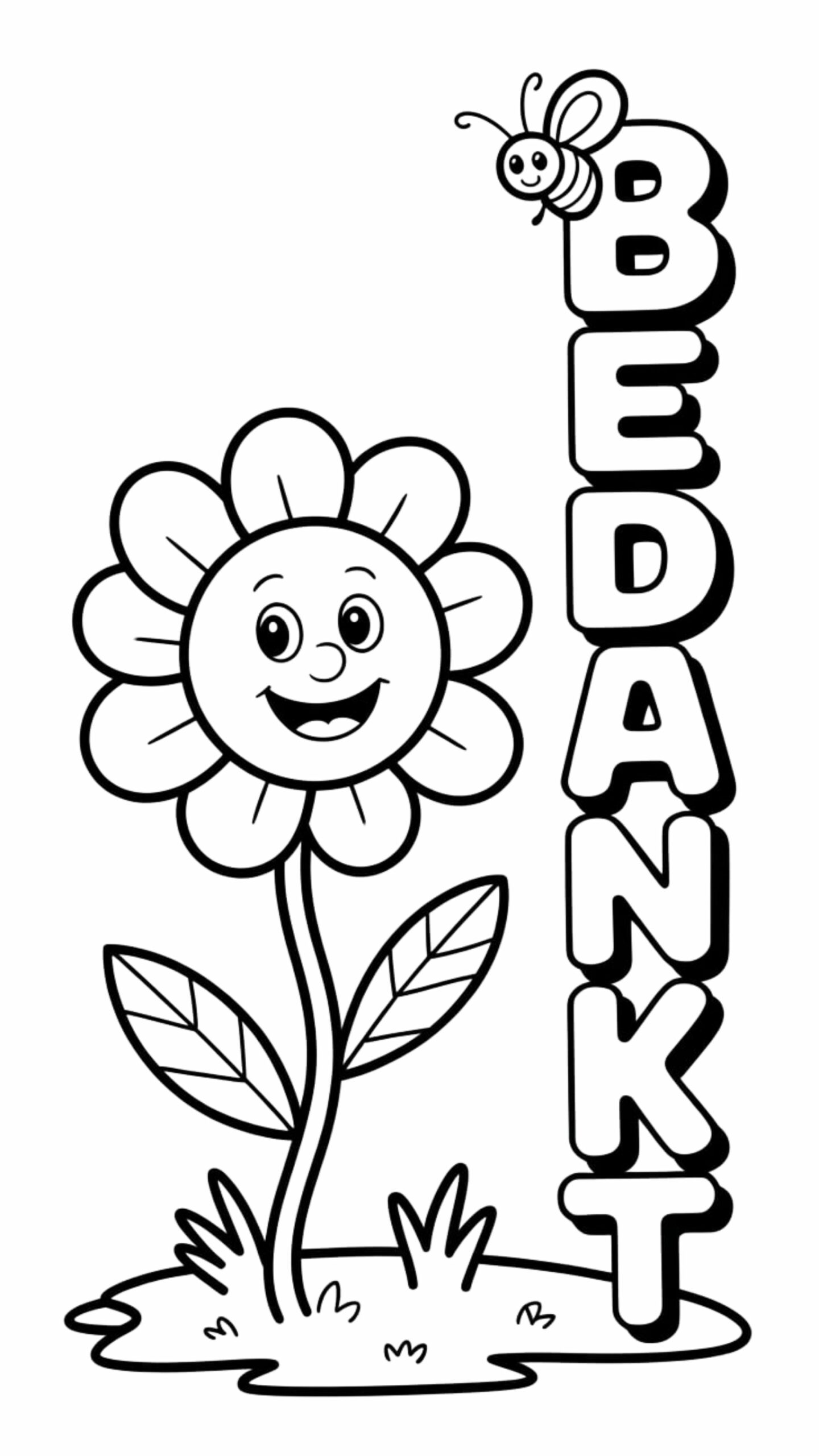 coloriage merci à imprimer