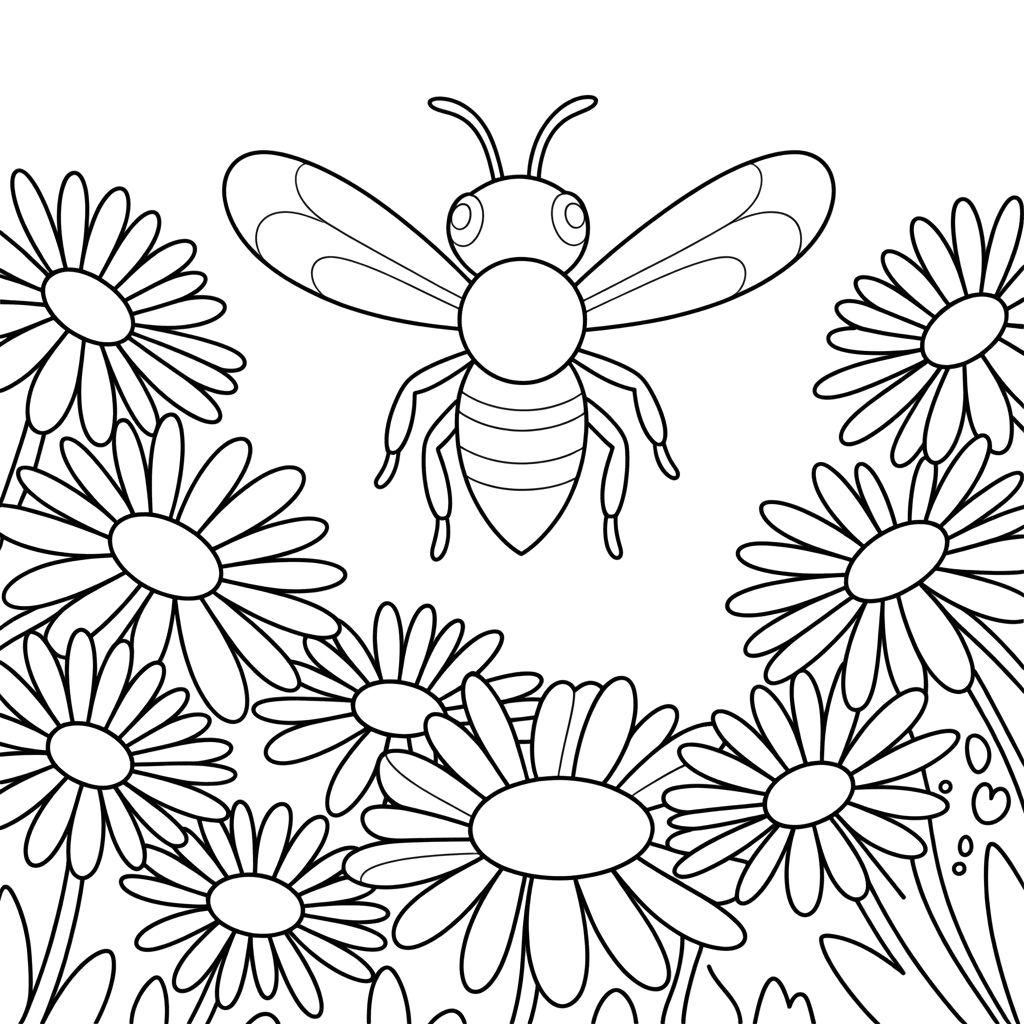 coloriage abeille maternelle