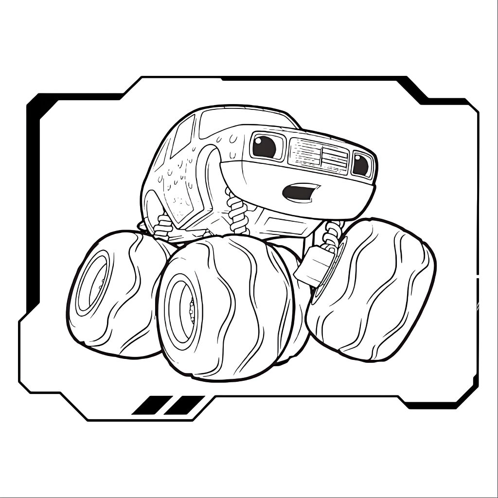 coloriage blaze et les monster machine