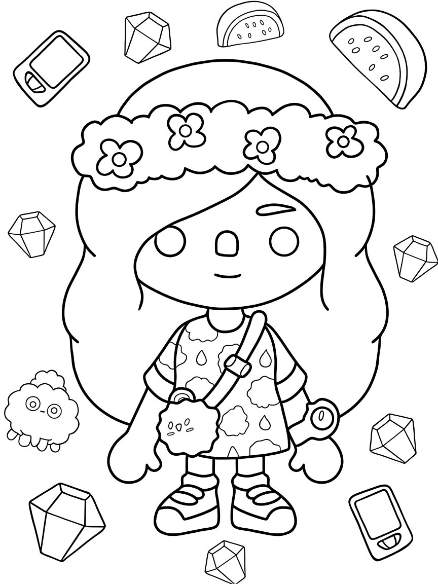 coloriage toca life