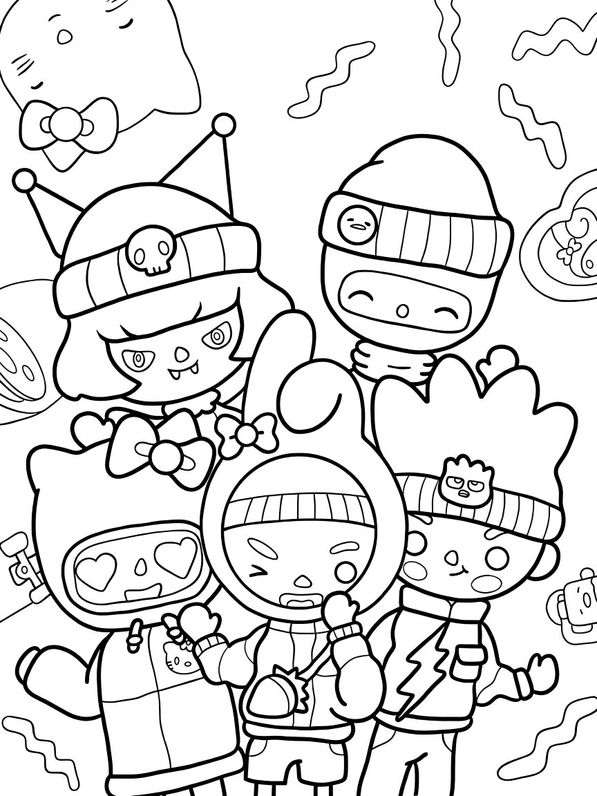 coloriage toca boca fille