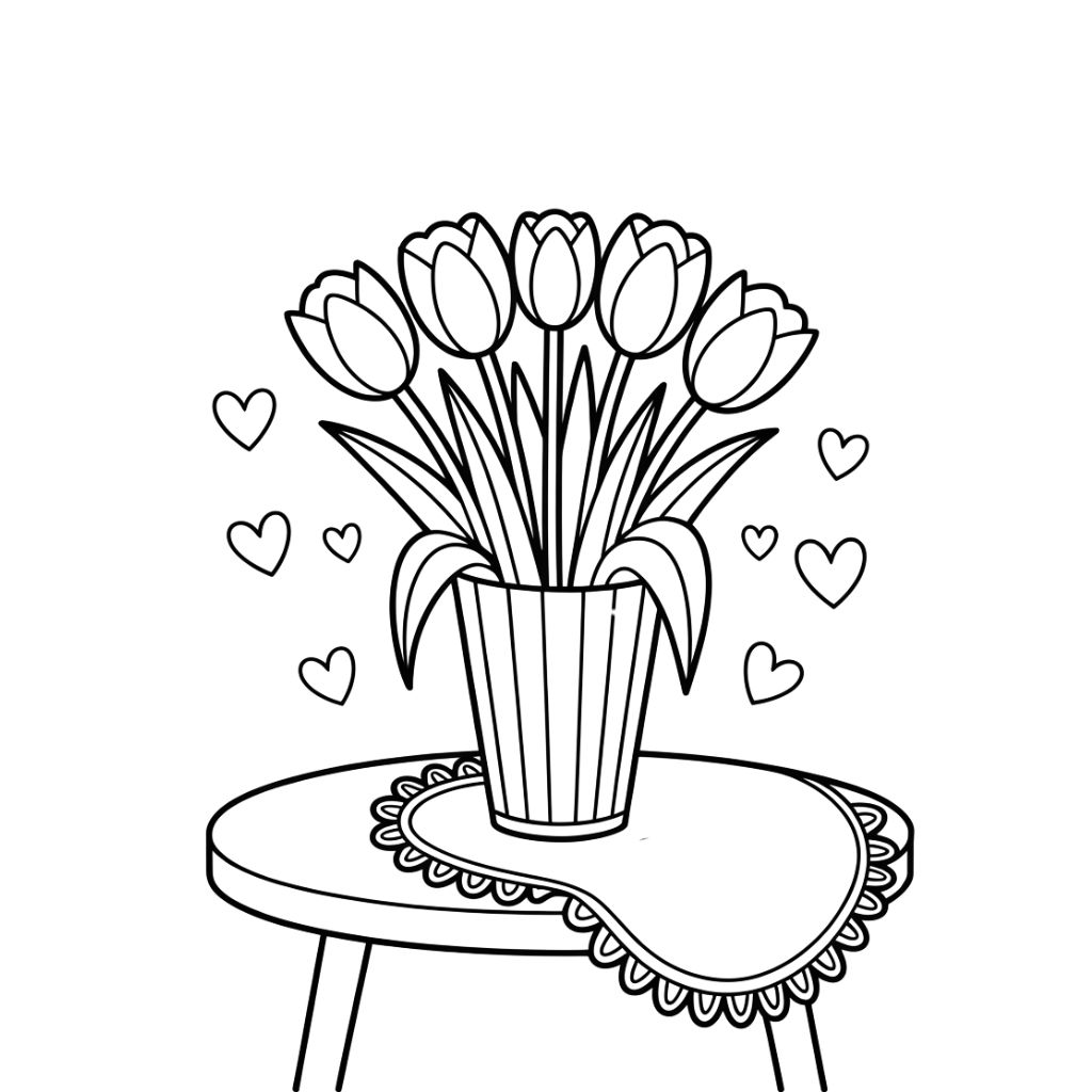 coloriage tulipes