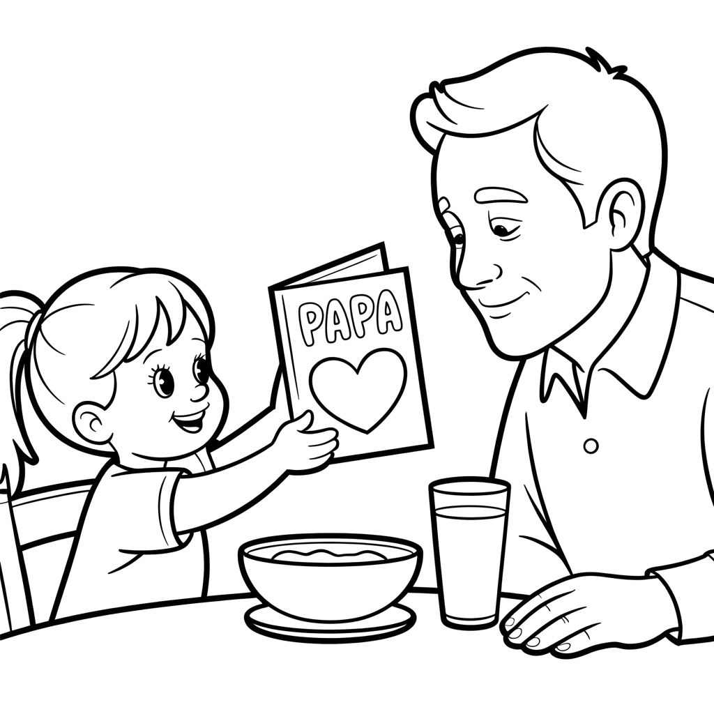 coloriage fêtes des pères