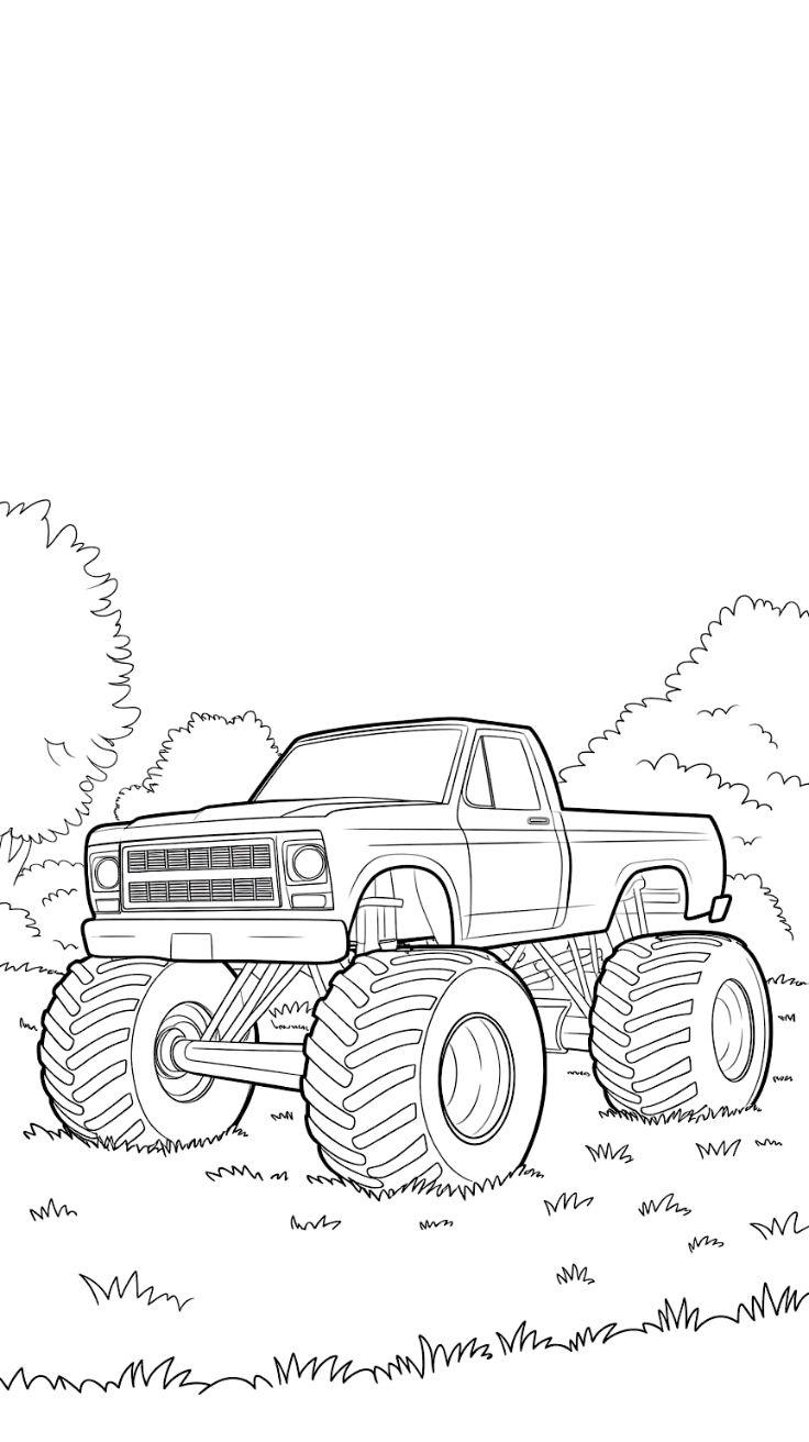 monster truck dessin facile