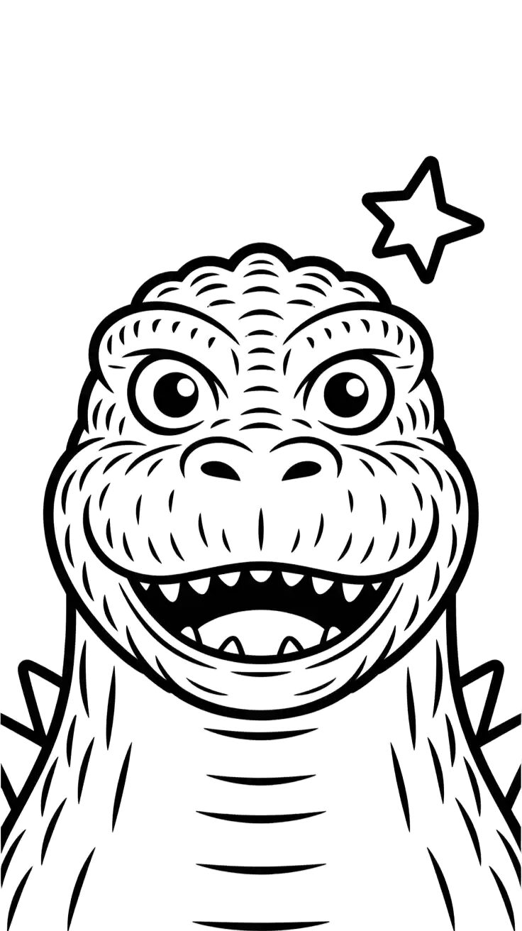 coloriage godzilla à imprimer