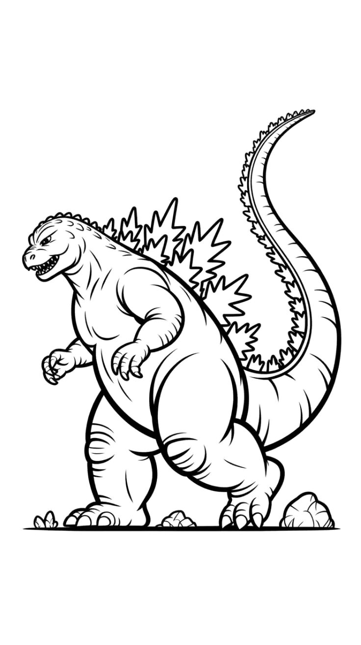 godzilla coloriage a imprimer